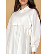 Бяла oversize рокля  Inetta-4 снимка