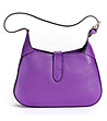 Дамска лилава чанта от естествена кожа Farida-1 снимка