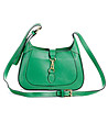 Дамска зелена чанта от естествена кожа Farida-2 снимка