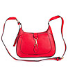 Дамска червена чанта от естествена кожа Farida-0 снимка