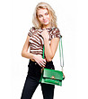 Зелена дамска кожена чанта Abena-0 снимка