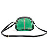Малка дамска кожена чанта в зелено и черно Bianca-1 снимка