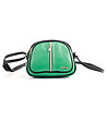 Малка дамска кожена чанта в зелено и черно Bianca-2 снимка