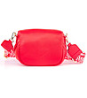 Червена дамска чанта със златисти капси Sita-2 снимка