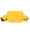 Жълта дамска чанта със златисти капси Sita-2 снимка