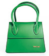 Малка дамска зелена трапецовидна чанта от естествена кожа Rene-0 снимка