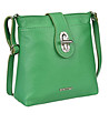 Зелена дамска чанта за рамо от естествена кожа Tanita-2 снимка