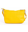 Жълта дамска кожена чанта за рамо Federica-2 снимка