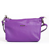 Дамска кожена чанта за рамо в лилаво Federica-1 снимка