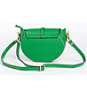 Зелена дамска кожена чанта с презрамка Ivon-2 снимка