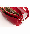 Червена дамска кожена чанта Eve-4 снимка