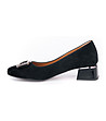 Кожени черни дамски обувки на ток Edona-3 снимка
