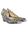 Дамски обувки в златисто и лилаво на платформа Alvara-3 снимка