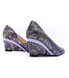 Дамски обувки в златисто и лилаво на платформа Alvara-4 снимка
