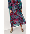 Многоцветна рокля Kreto с принт листа-4 снимка