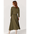 Рокля в цвят маслина Azowa от фино плетиво -1 снимка