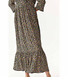 Многоцветна дълга рокля с принт Wandi-4 снимка
