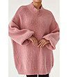 Розов дамски пуловер овърсайз Zomia-3 снимка