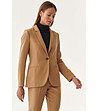 Дамско сако в цвят камел Ramona-2 снимка