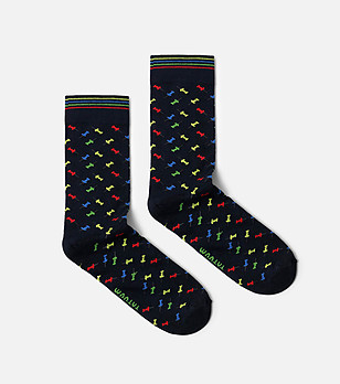 Многоцветни мъжки чорапи Pin снимка