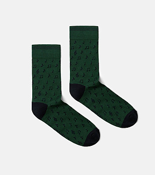 Зелени мъжки чорапи Music снимка