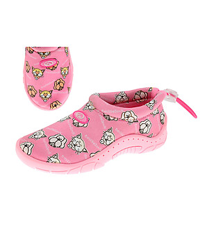 Розови детски аква обувки с променящ цвета си принт снимка