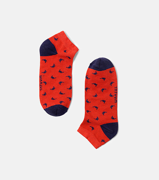 Оранжеви мъжки къси чорапи Fino снимка