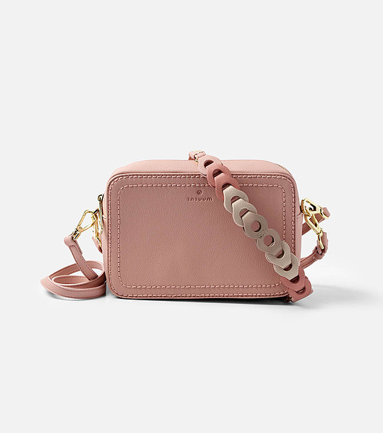 Малка дамска чанта Nasti в розов нюанс снимка