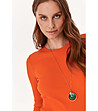 Дамска блуза в оранжево с памук Bea-2 снимка