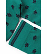 Мъжки чорапи в зелен нюанс с принт детелини Benny-1 снимка