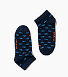 Мъжки сини чорапи с контрастен принт Rino-0 снимка