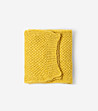 Плетен дамски жълт шал Risotto-1 снимка