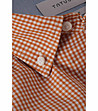Мъжка памучна риза в оранжево и бяло Firstie-1 снимка