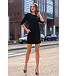 Черна рокля с джобове Metina-2 снимка