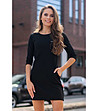 Черна рокля с джобове Metina-3 снимка