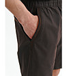 Тъмнокафяви памучни мъжки къси панталони Gino-2 снимка