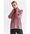 Дамски пуловер в меланж на розово и синьо Netty-2 снимка