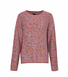 Дамски пуловер в меланж на розово и синьо Netty-3 снимка