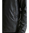 Черно мъжко яке от еко кожа Abner-4 снимка
