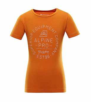 Оранжева детска тениска с високо съдържание на памук снимка