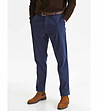Мъжки памучен панталон в син нюанс Stevie-1 снимка