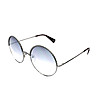 Кръгли дамски слънчеви очила със сребристи рамки-0 снимка