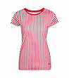 Дамска тениска на райе в бяло и червено Hudera-0 снимка