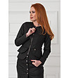 Черно дамско сако с пеплум-2 снимка