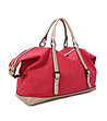 Червена чанта за път с контрастни детайли Vina-2 снимка