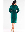 Елегантна асиметрична рокля в зелен нюанс Vella-1 снимка