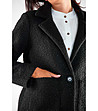 Черно дамско късо палто Neoli-3 снимка