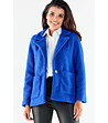 Синьо дамско късо палто Neoli-0 снимка