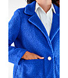 Синьо дамско късо палто Neoli-3 снимка