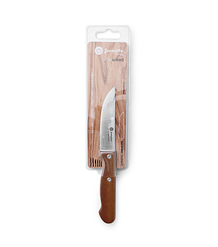Нож за зеленчуци с кафява дръжка 9 см снимка